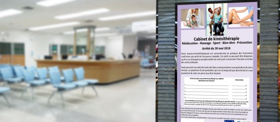 Masseurs-kinésithérapeutes : l'affichage obligatoire dans les cabinets