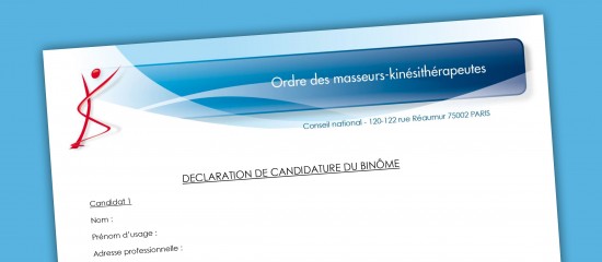 Masseurs-kinésithérapeutes : des formulaires type pour les élections